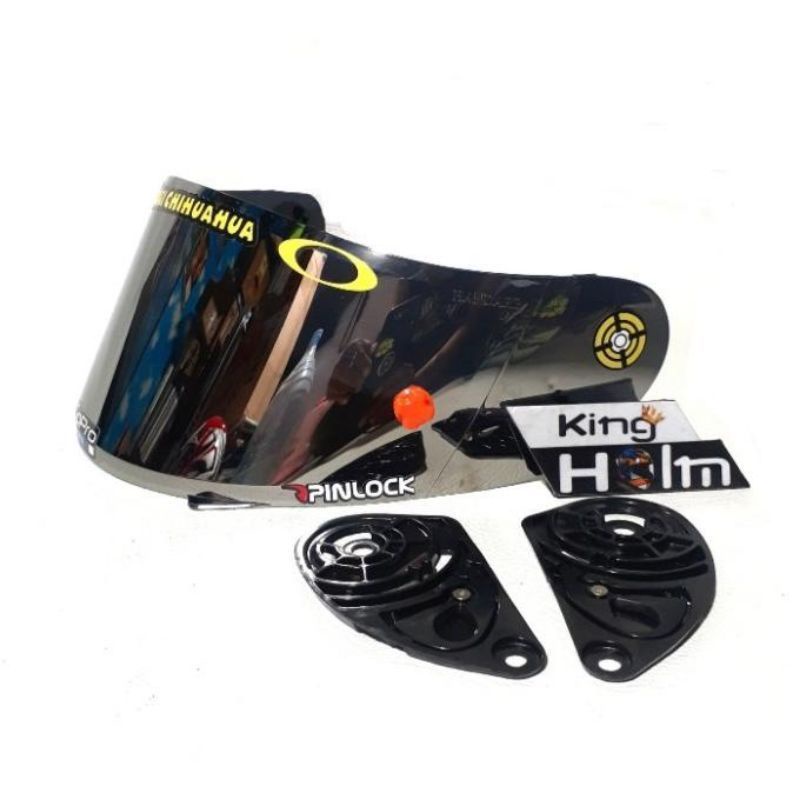 Flat visor KYT rc7 r10 Paket Flat visor + Rachet + Sticker Visor Helm KYT Rc7 R10 K2R K2RIDER