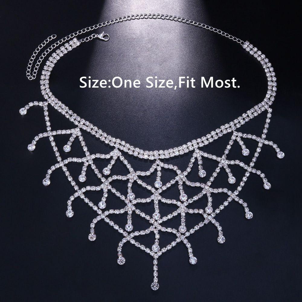 Lily Rhinestone Head Chain Statement Turban Hiasan Kepala Warna Emas Bohemian Kristal Berlian Imitasi