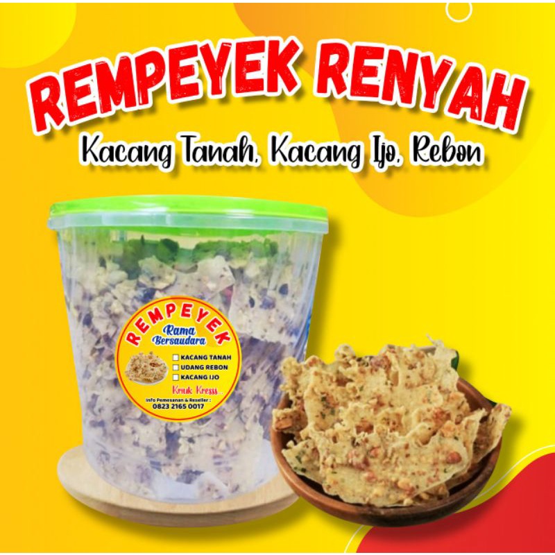 

(ENAK) rempeyek/peyek kacang tanah, kacang ijo & rebon | gurih kriuk kress mantap