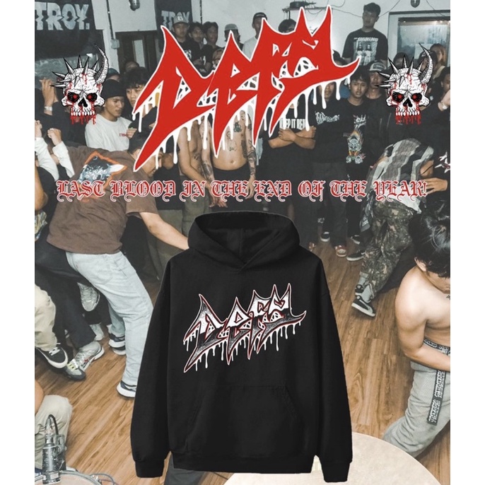 DEFY HC - WHO SUFFER TOUR SIZE L HOODIE DEFY