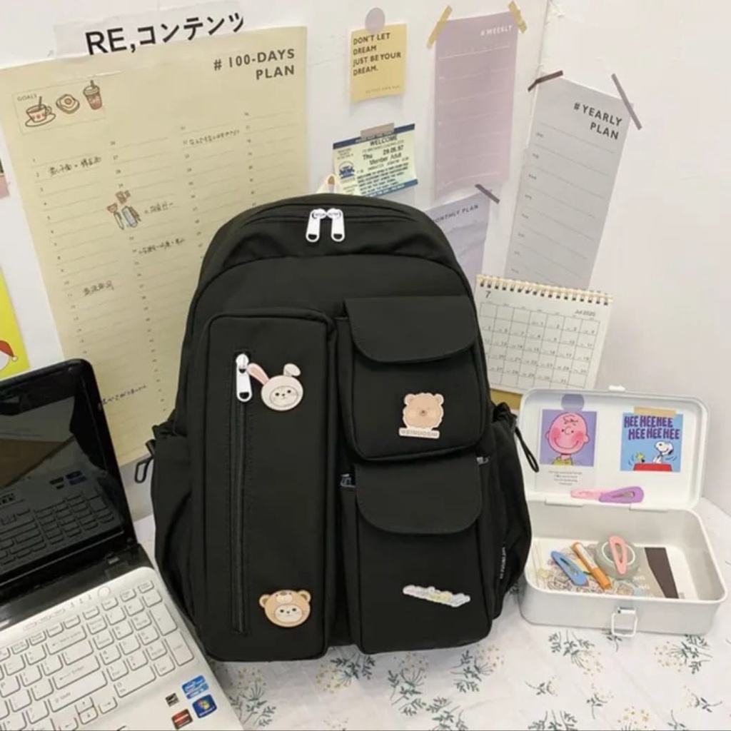 ST99 - Tas Ransel Anak Sekolah Terbaru - Tas Ransel Karakter - Tas Ransel Anak Sekolah Multifungsi - Tas Ransel Anak Wanita Korean Style - Tas Ransel TaTa Jimin