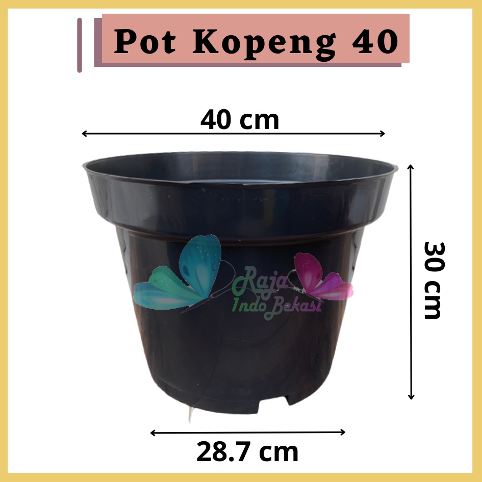 Pot Kopeng 40 Coklat Besar Jumbo Plastik Ukuran 40cm 50cm 70 cm 100cm Pot Putih Besar Jumbo