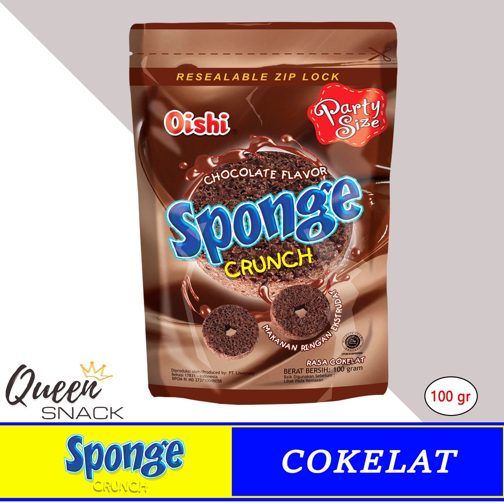 

Snack Oishi Sponge Crunch Rasa Cokelat Kemasan 100gr