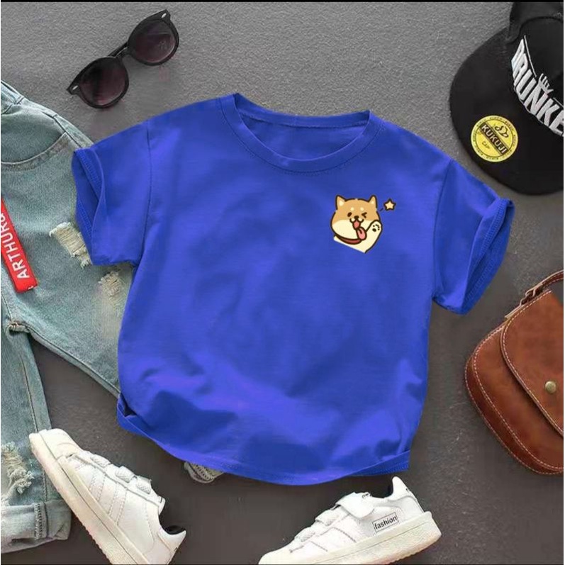 Baju Kaos Anak Cowok Cewek Doggy Stars Kaos Anak Unisex Umur 2 Sampai 10 Tahun Atasan Anak Anak T shirt Anak Perempuan