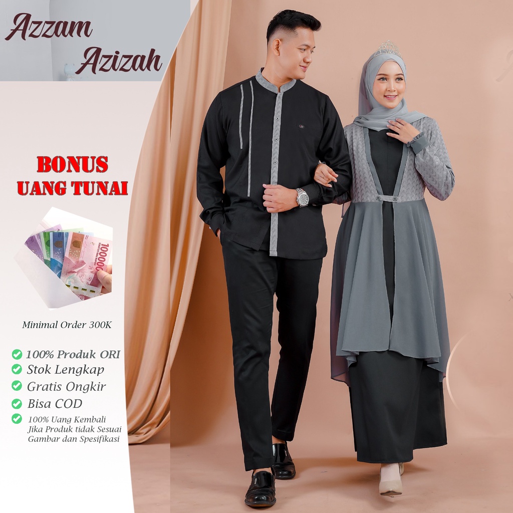 Baju Couple Pasangan Muslim Dewasa Pria Dan Wanita Terbaru Modern Modis Original Brand Silmi Couple 
