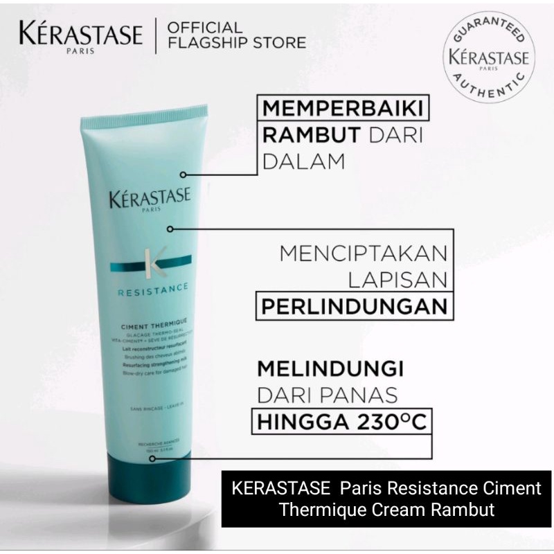 Jual Kerastase Resistance Ciment Thermique Krim Untuk Rambut Rusak [50 ...