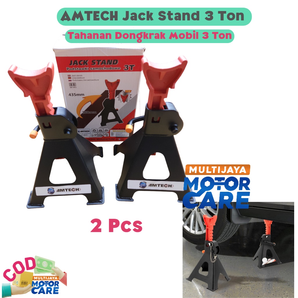 Amtech Jack Stand 3 Ton - Tahanan Ganjalan Dongkrak Mobil Jackstand