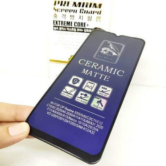 ANTI GORES CERAMIC BLUE MATTE ANTI PECAH OPPO A1K/ A11K/ A3S/ A5S/ A7/ A12/ A15/ A15S/ A16/ A16S/ A5 2020/ A9 2020/ A31/ A91/ F7/ F9/ F11/ F11 PRO/ ANTI GORES CERAMIC BLUE MATTE OPPO FULL LAYAR/ ANTI GORES FULL LAYAR/ ANTI GORES PELINDUNG LAYAR HP FULL