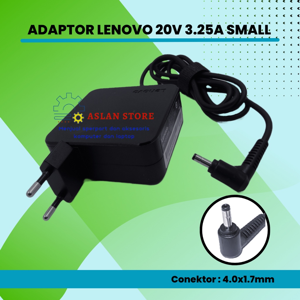 Adaptor Pengisi Daya Laptop 20V 3,25 A 65W 4.0*1.7Mm Lenovo IdeaPad310 110 100-15 B50-10 YOGA 710 510-14ISK