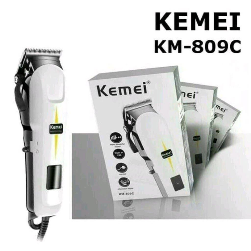 Kemei KM-809C Alat Cukur Rambut Elektrik Kabel Hair Clipper