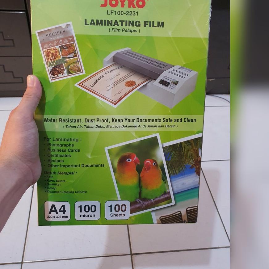 

STAR BRANDS plastik laminating A4 joyko laminasi panas hot 100 micron 