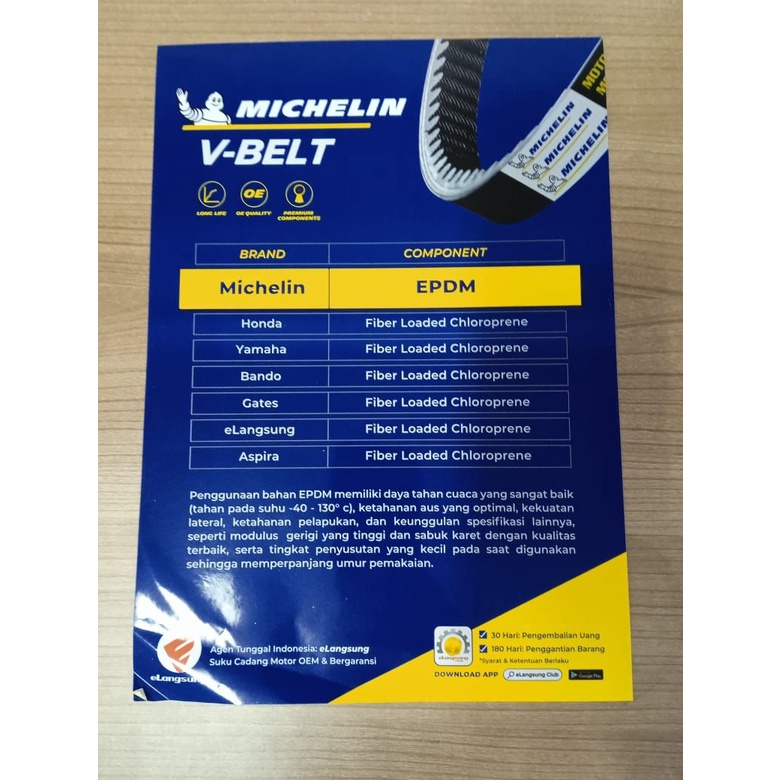 Vanbelt Michelin Motor Yamaha Mio Orisinil Bergaransi