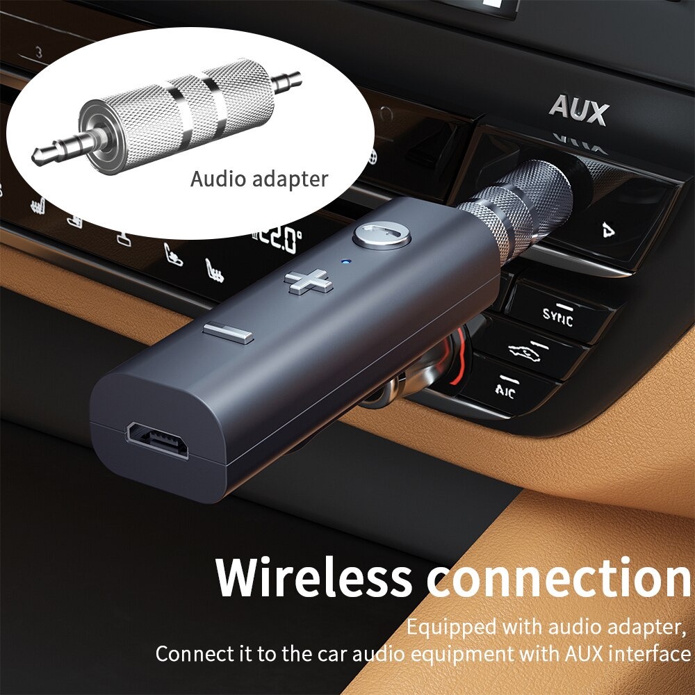 Essager Adaptor Audio Bluetooth 5.0 Transmitter Receiver Adapter 3.5mm - ES35 - Black