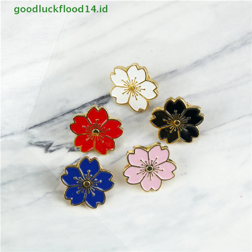 [GOOGFOUR] 1pc Bunga Sakura Flower Bros Enamel Pin Jaket Tas Pin Lencana Perhiasan Hadiah [TOP]