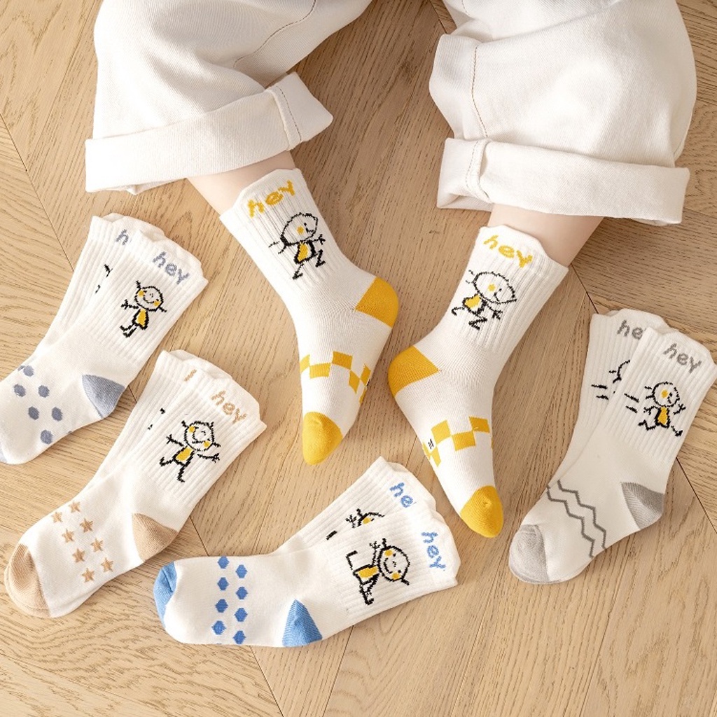 INDOMINI  Kaos Kaki Anak Lucu Kaus Kaki Bayi Motif Hey Karakter KK065