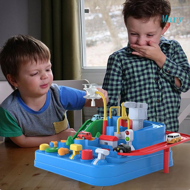 Mary Mainan Petualangan Mobil City Rescue Preschool Educational Toy Vehicle Puzzle Car Track Playsets Untuk Balita Mainan Anak