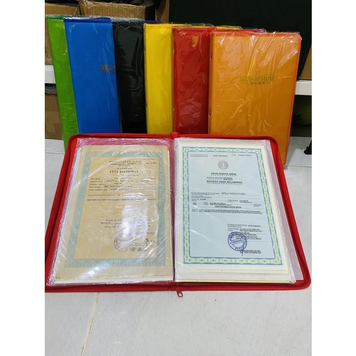 

Isi 60 lembar Dokumen Keeper/Map Dokumen/Map ijazah resleting