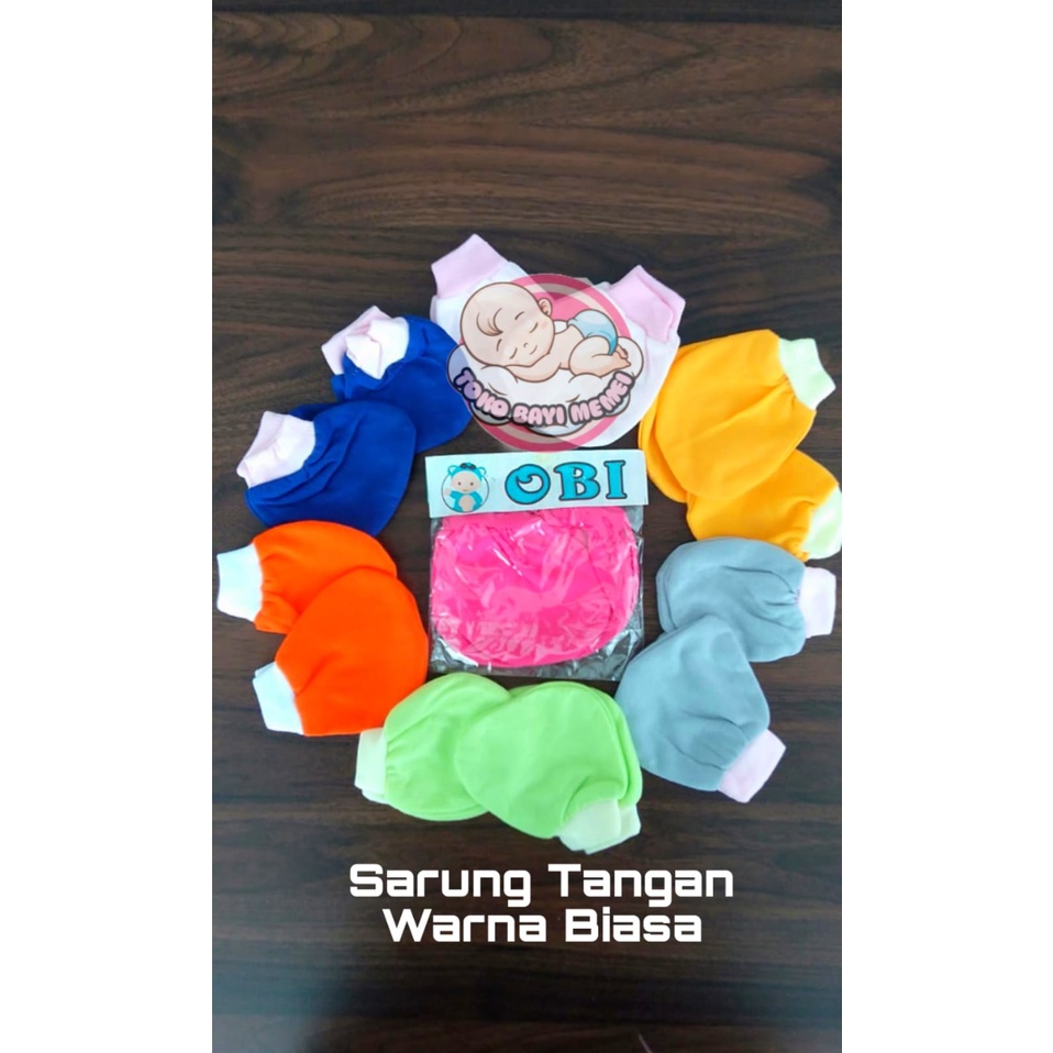 1/2 LUSIN (6 set) Sarung tangan dan kaos kaki bayi WARNA perlengkapan bayi lahir