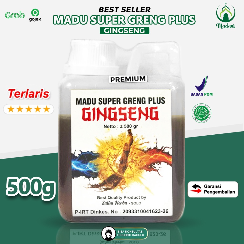 

Madu Premium Super Greng Plus Gingseng 500g