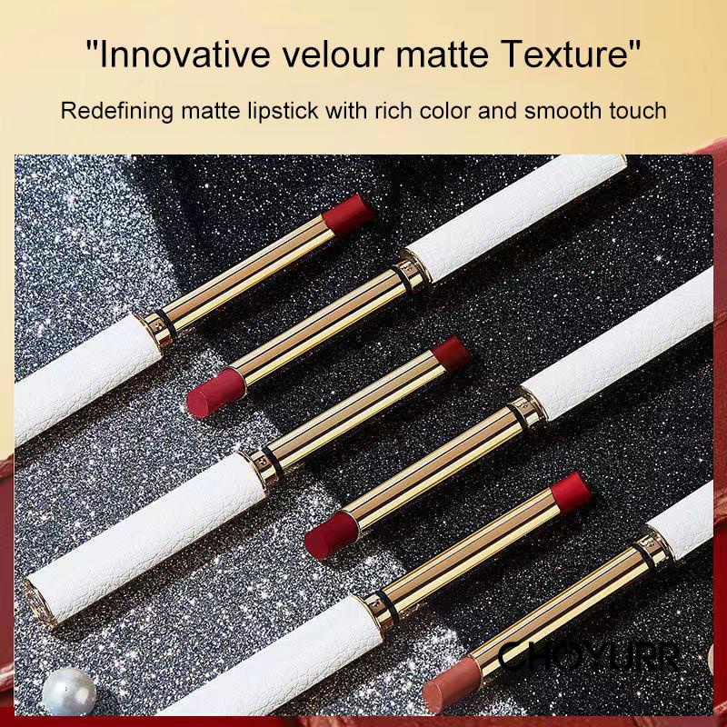 【COD】Lipstick Waterproof Gold Velvet Matte Lembut Lipstik Kecil Not Stick Cup Moisturizing Tahan Lama Korean Original Import Kosmetik Makeup-CH