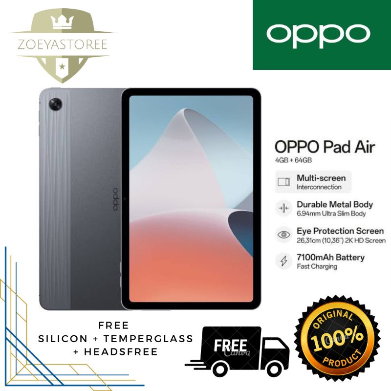 OPPO PAD AIR TABLET - RAM 4GB INTERNAL 64GB - ORIGINAL 100%