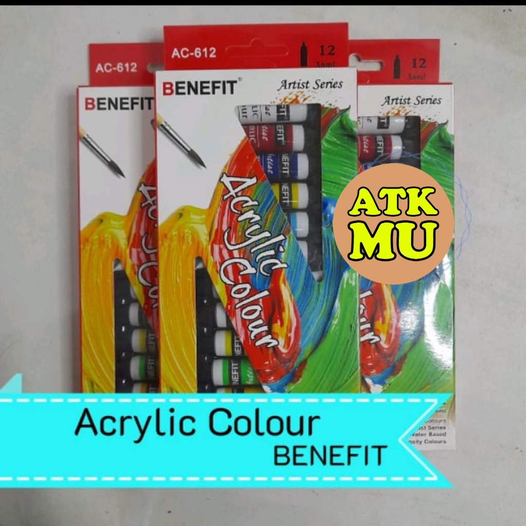 

BENEFIT Acrylic Colour Cat Akrilik Set 6ml 12 Warna