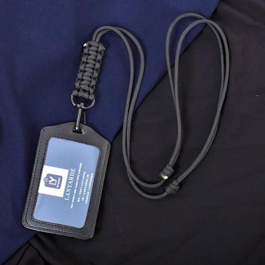 

Berkualitas (4152) Lanyard Cobra Simple Name Tag ID Card Holder Tali Leher Tempat Kartu Tali Paracord Multifungs