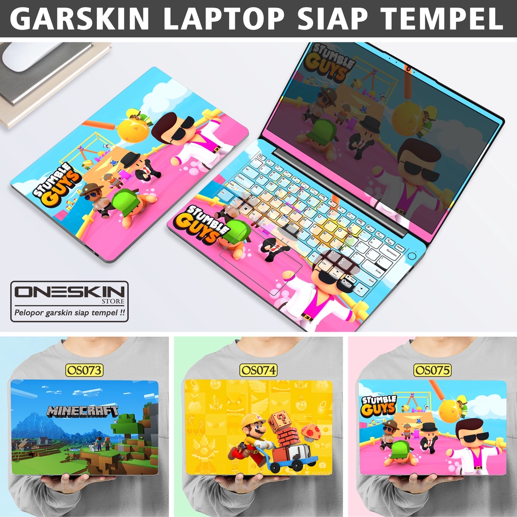 Garskin Sticker Laptop Protector Macbook Full Body Bottom Bezel Palmrest Skin Minecraft Mario Bros