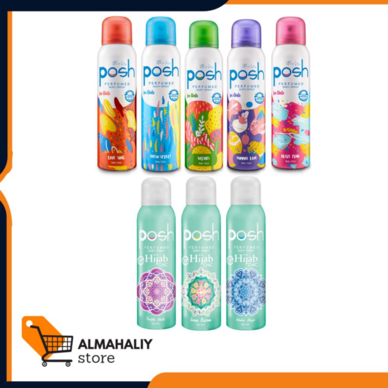 Posh Parfum Body Spray 150ml/Blaze pink/Fresh Spirit/Summer Love/Wishes/Green Blossom/Purple Wish/Lo