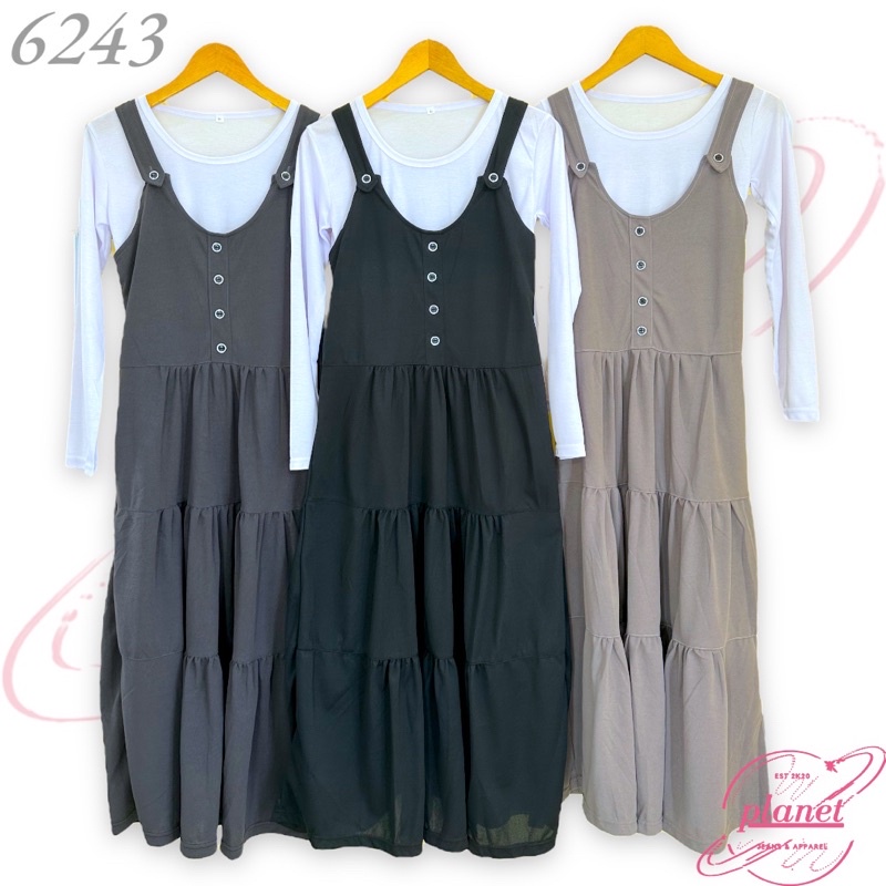 OVERALL WANITA DRESS ROK PANJANG SUSUN MUSLIM WANITA OVERALL MURAH VOXY KEKINIAN BISA COD