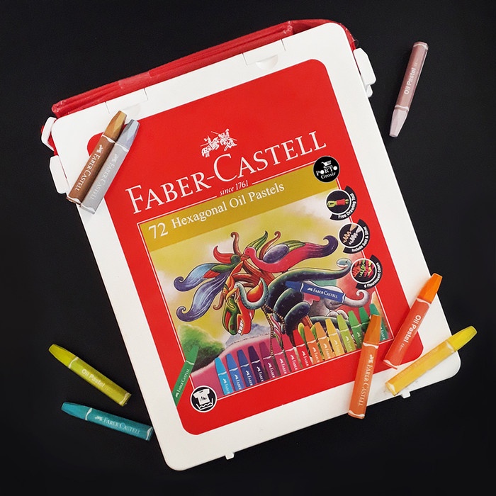 

Pastel Faber Castell Hexagonal Oil Pastel Crayon 72 Colours Color Warna