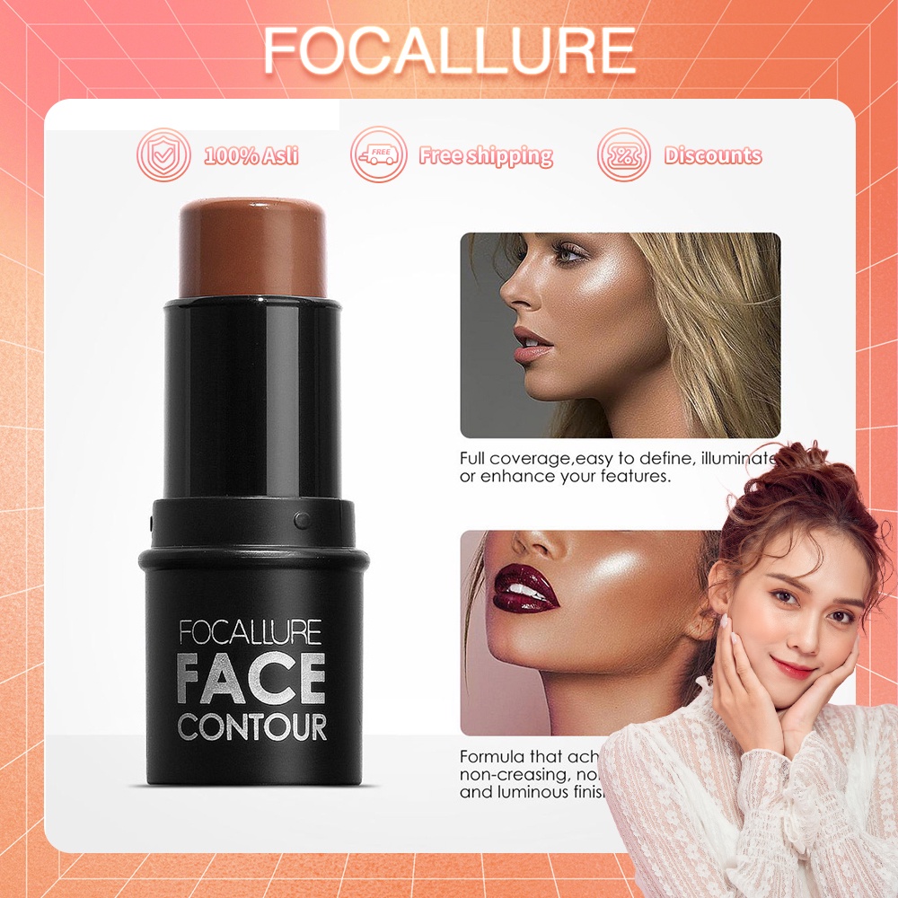 Focallure Highlighter &amp; Contour Stick-Kosmetik Wajah Untuk Mata Highlighter &amp; Contour Stick-Kosmetik Multistick FA01