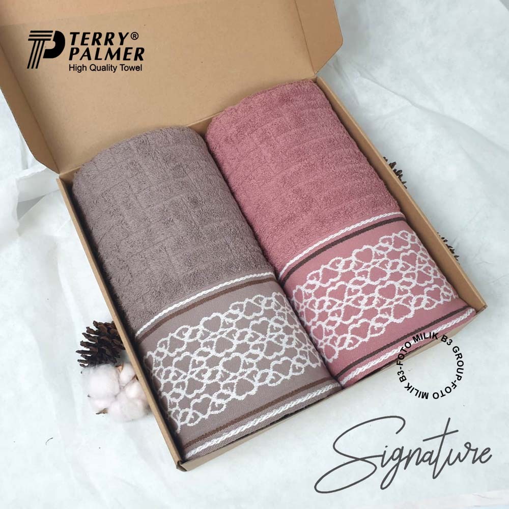 Box Gift TP Premium Couple Towel ukuran 35 x 35 cm ( Hanya Packaging )
