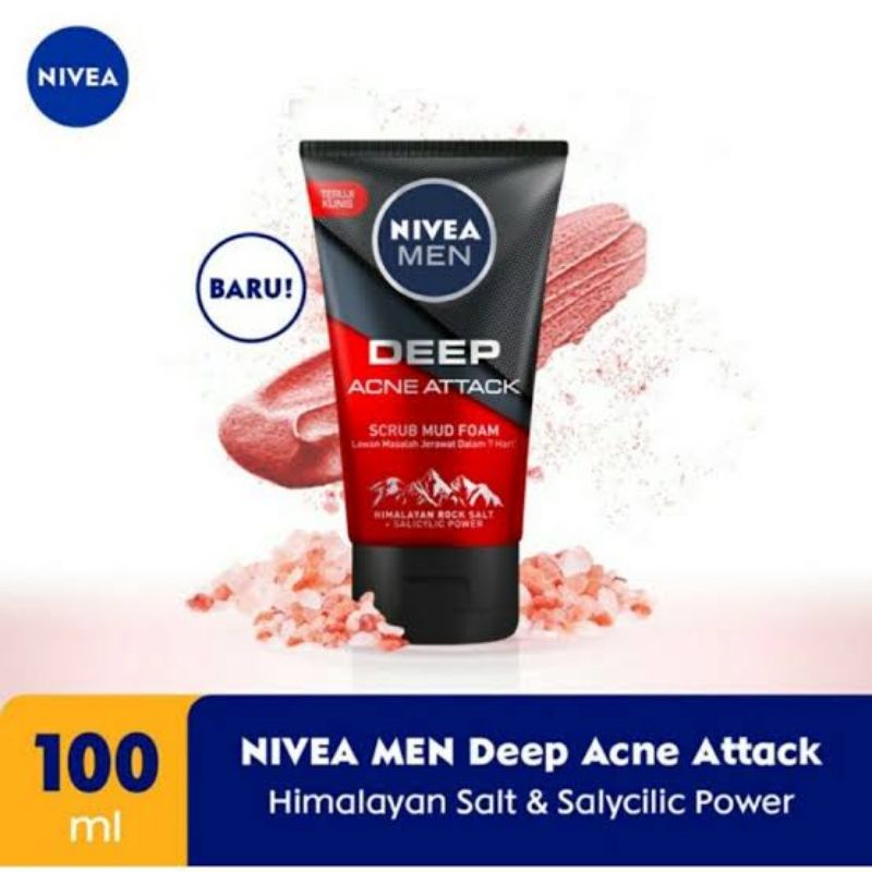 Nivea Men Deep Acne Attack Facial Foam 100ml
