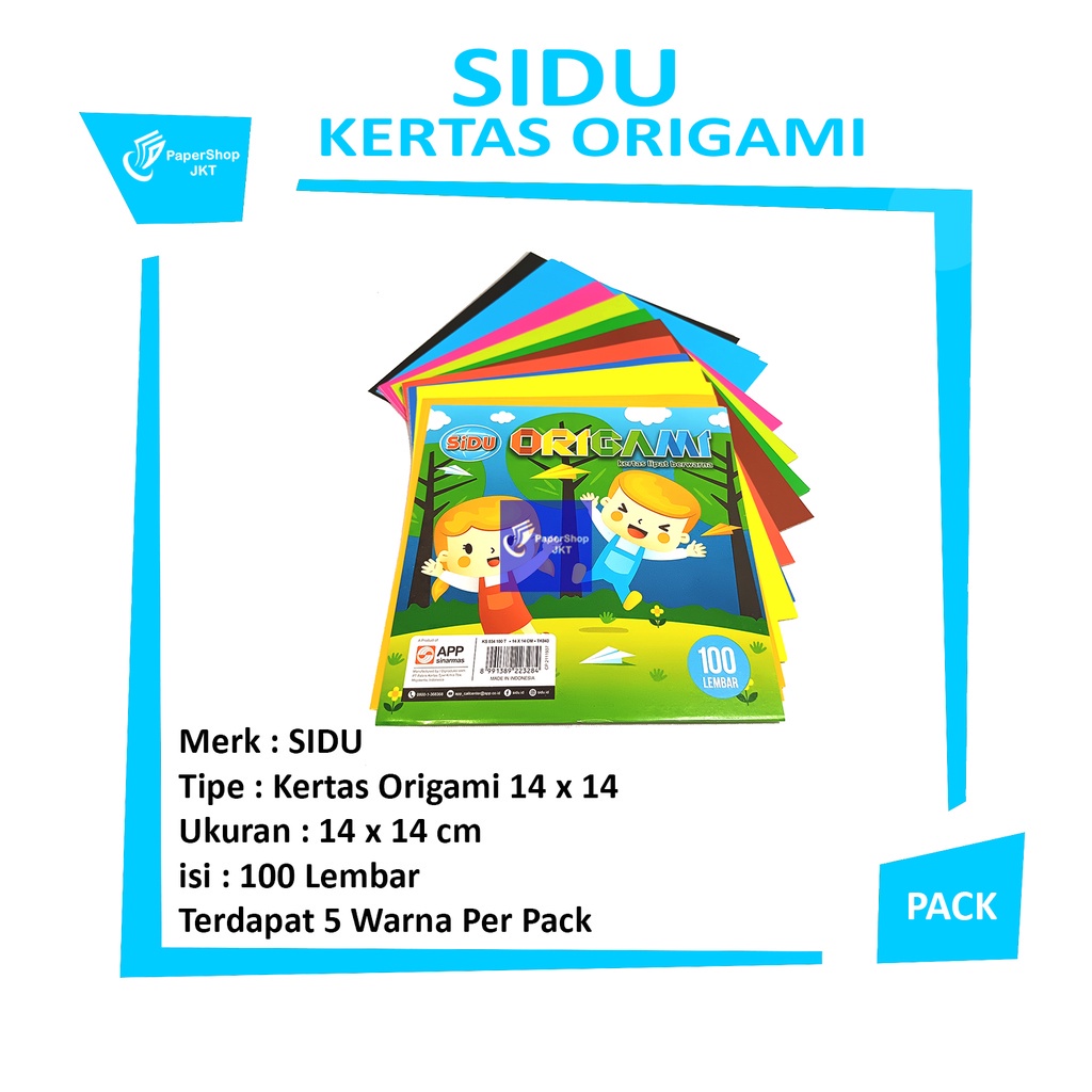 

SIDU - Kertas Origami Warna 14 x 14 cm - Pack