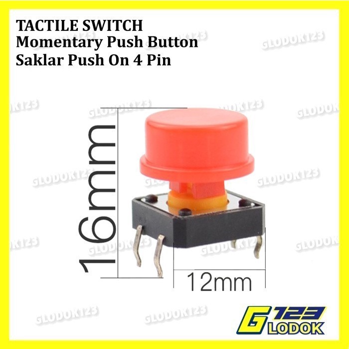 Omron OEM Push Button B3F 4055 12x12x7.3 Tutup Tactile Tach Switch 4P