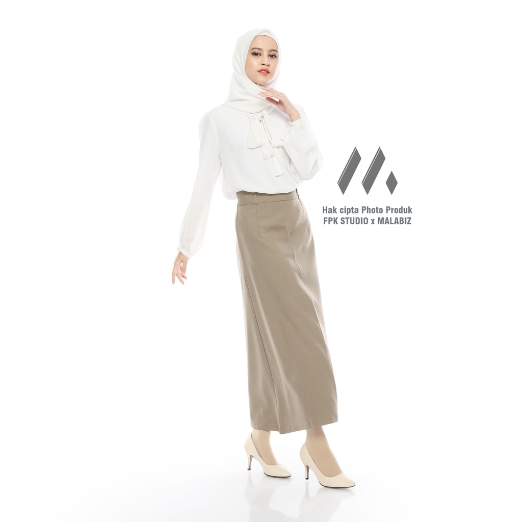 BISA TUKAR SIZE - VIOLA Rok Basic Wanita Formal Standar Bisnis Klok A Line Rok Kerja Rok Guru Rok Line A Rok Basic Standar Rok Bahan Rok Kantoran Rok Polos Rok Hitam Panjang