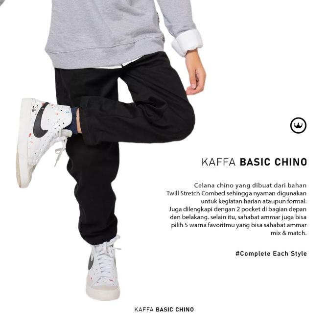 Ammar Kids Chino Celana Panjang Anak Laki Laki 2 - 12 Tahun Hitam CK01