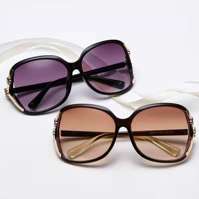 Rowling(ka-65)Sunglasses Kacamata Hitam Motif Flower Di Bingkai Women Sunglasses New Import Kacamata Fashion