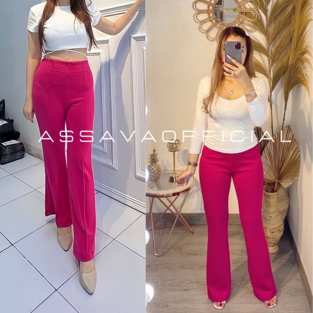 CELANA CUTBRAY WIDE LEG // CUTBRAY BASIC PANTS // CELANA FASHION WANITA // KULOT SCUBA PREMIUM