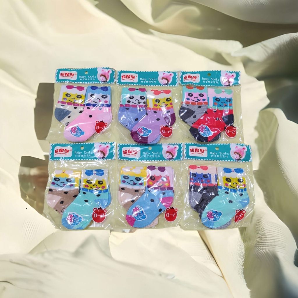 Kaos Kaki Bayi per 2 Pasang | Kaos Kaki Bayi 0-12 bulan