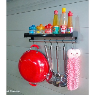 Rack Bumbu Gantung Aluminium Anti Karat 50cm/Rak Dapur Dinding Kitchen/rak bumbu