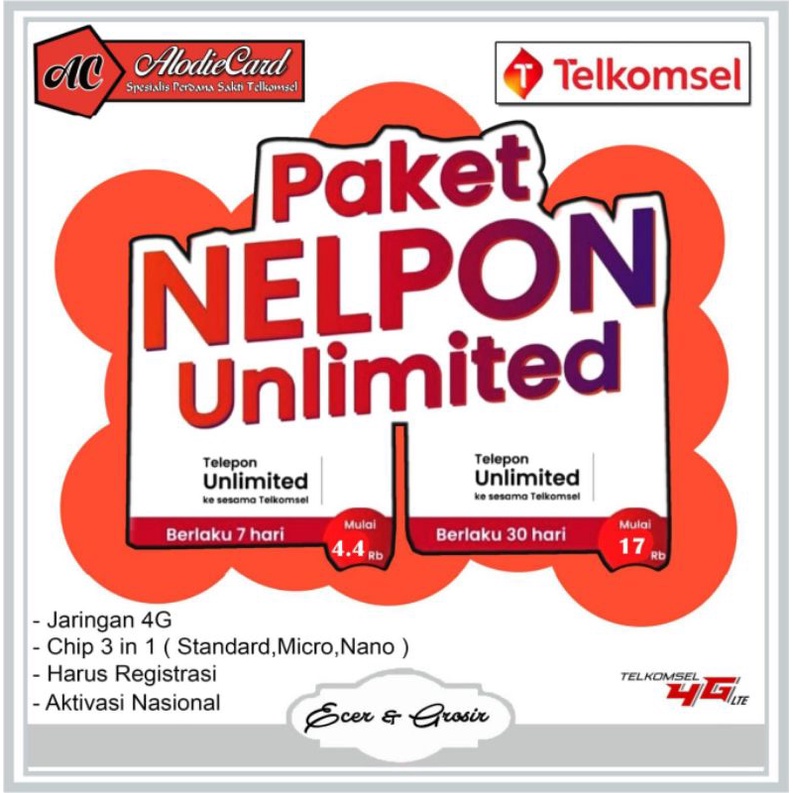 KARTU TELKOMSEL COMBO SAKTI TELPON UNLIMITED