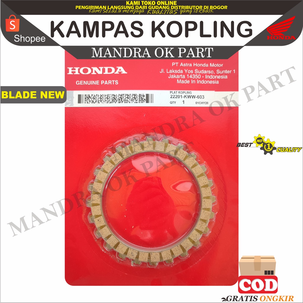 PLAT KOPLING HONDA REVO ABSOLUTE 22201-KWW-A01