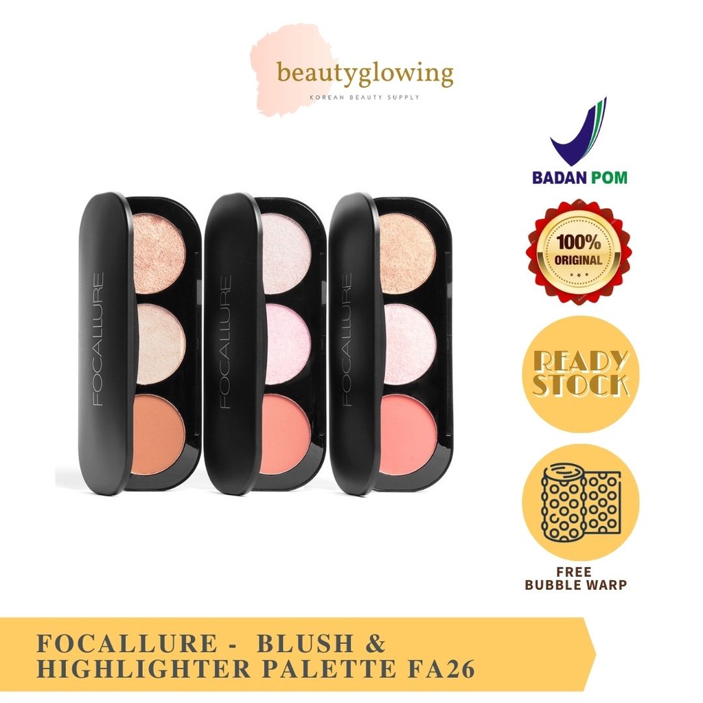 FOCALLURE BLUSH &amp; HIGHLIGHTER PALETTE FA26