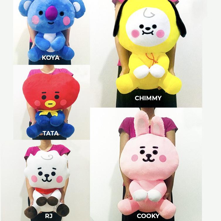 Boneka BT21 Sitting Duduk Super Jumbo BTS/ Boneka BTS Korea Unofficial Tata Koya Chimmy MURAH! "MBU.