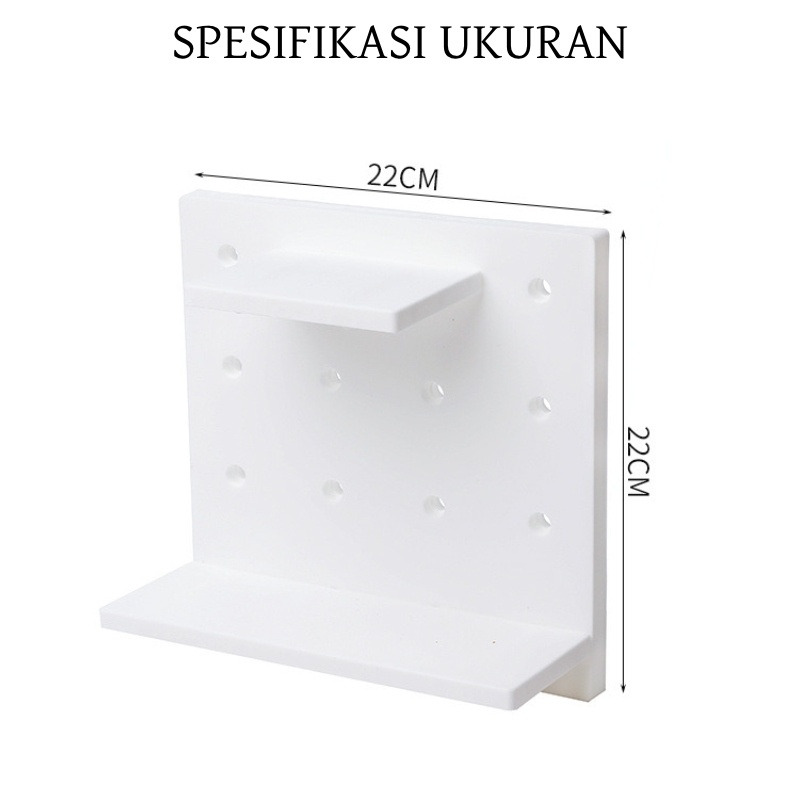 [HKL]RAK DINDING TEMPEL LUBANG MULTIFUNGSI / RAK DINDING TEMPEL SERBAGUNA / RAK GANTUNGAN / STORAGE ORGANIZER