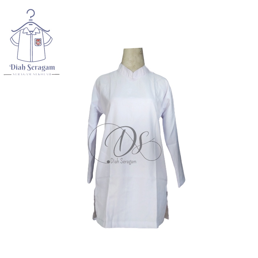 Baju muslim Kurung padang Putih SD SMP SMA Dewasa Baju Kurung Seragam sekolah