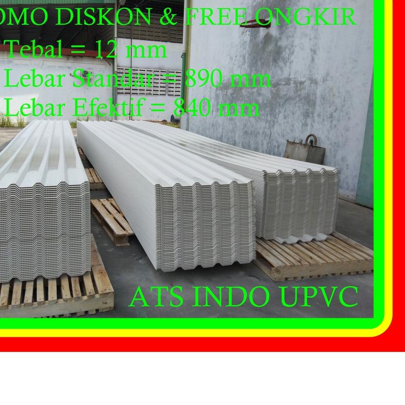 ➲ ATAP UPVC Lebar 890mm Tebal 12mm SETARA ALDERON 830 ☞