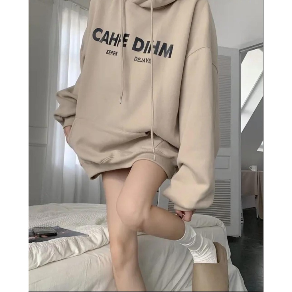 HOODIE WANITA OVERSIZE CAHPE DIHIM /// JUMPER WANITA PREMIUM KOREAN STYLE SIZE XL FLEECE TEBAL KEREN TERBARU''